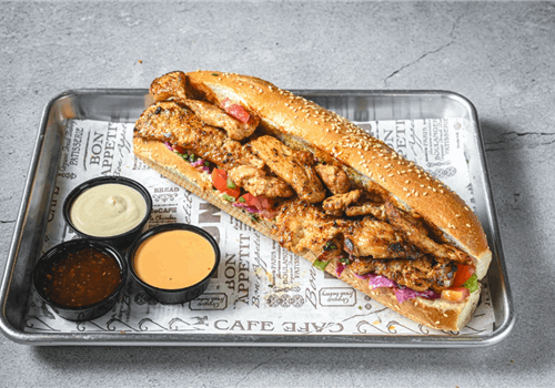 פרגית תבשיל בבגט