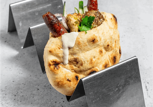 פיתה טריו קבב, נקניקיות, מרגז ופרגית