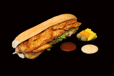 חזה עוף בבגט