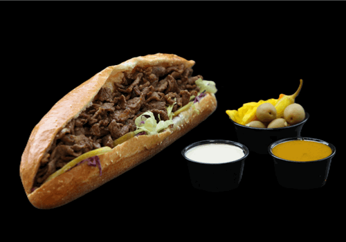 שווארמה עגל  בבגט