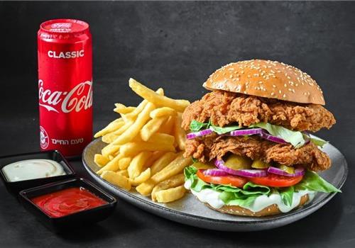 ארוחת צ'יקן בורגר דאבל