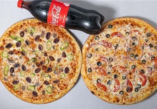 דיל 2 משפחתיות (L) מיוחדות + שתיה גדולה 