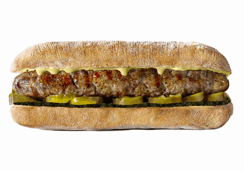 סנדוויץ' 2 שיפודי קבב