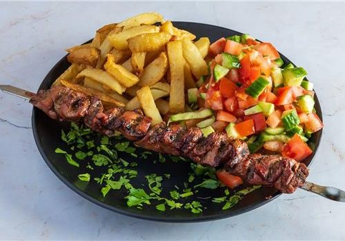 שיפוד כבד בצלחת