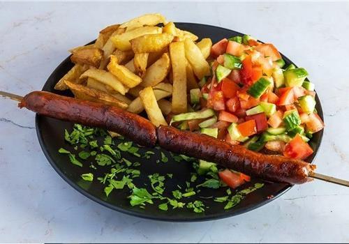 שיפוד מרגז בצלחת