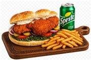 חלה שניצל + צ'יפס + שתיה לבחירה