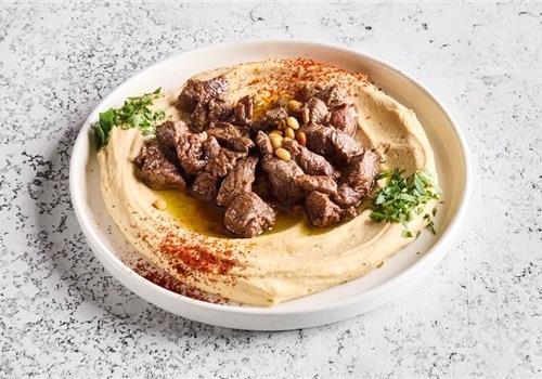 חומוס עם בשר