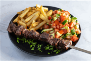 שיפוד אנטריקוט בצלחת