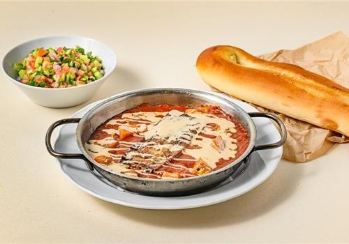 שקשוקה חצילים ופטה לל״ג