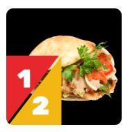 חצי מנה שווארמה הודו בפיתה