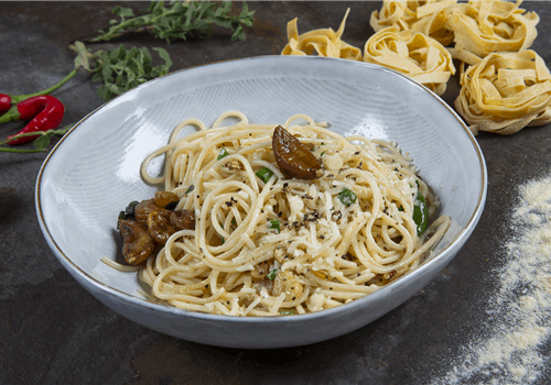 פסטה אלי אוליו ירקות גינה