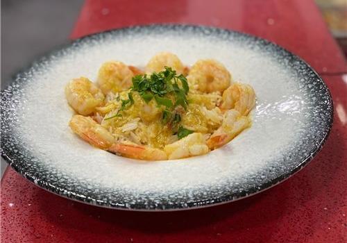 שרימפס ברוטב רוזה ואורז