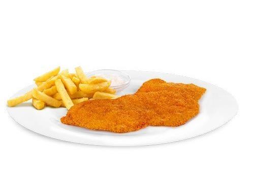 שניצל בצלחת ותוספת