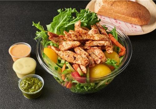 סלט רצועות חזה עוף