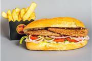 המבורגר כפול בג'בטה + צ'יפס