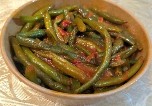 מנות לבית - שעועית ירוקה ברוטב עגבניות 250 גרם