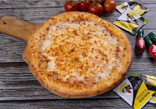 פיצה L משפחתית 100% מוצרלה + תוספת + לחם שום אישי 