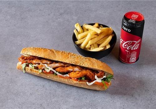 בגט + שתייה + צ'יפס