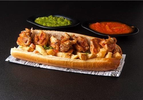 2 פרגיות עוף בבאגט