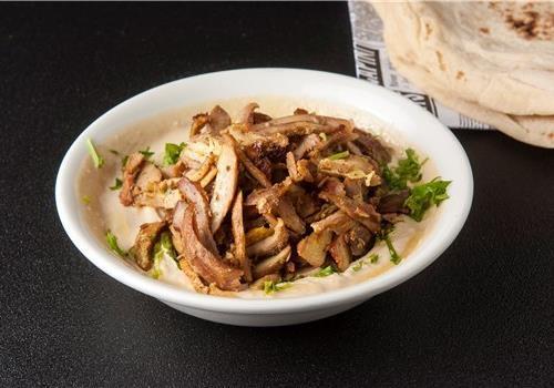 צלחת חומוס שווארמה