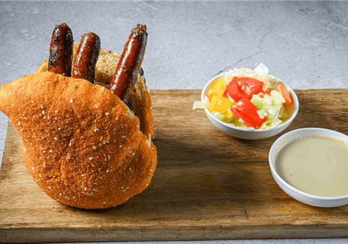 נקניקיות מרגז בפיתה קראבץ'