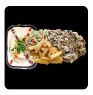 חמגשית חומוס עם בשר שווארמה