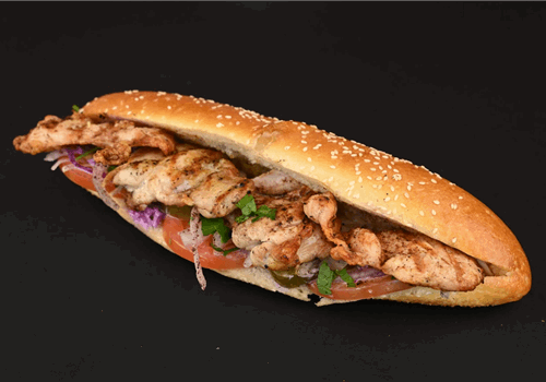 פרגית עוף בתיבול ביתי בבגט