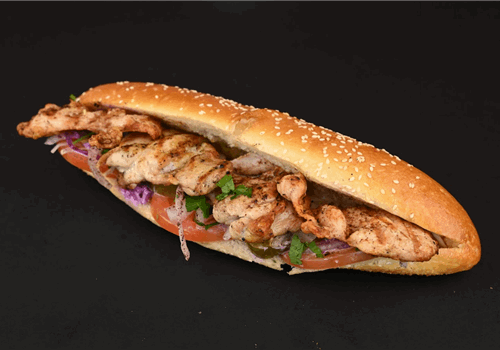 חזה עוף בתיבול ביתי בבגט