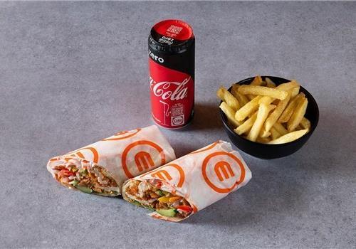 טורטייה (30 ס''מ) + שתיה + צ'יפס