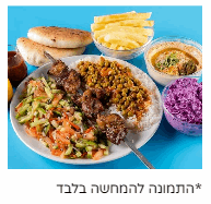 2 שיפודי אנטריקוט בצלחת + 2 תוספות