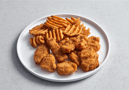 נאגטס עוף וציפס וופל