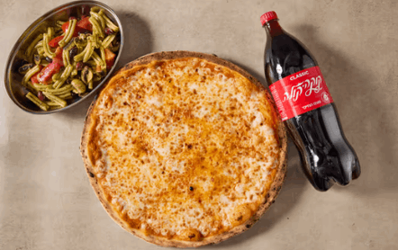 דיל פיצה + פסטה + שתיה גדולה דיל פיצה + פסטה + שתיה גדולה