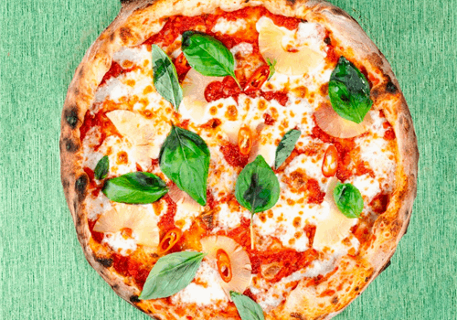 פיצה אננס צ'ילי ובזיליקום אישית