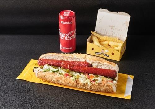 עסקית נקניקיות עוף בבגט