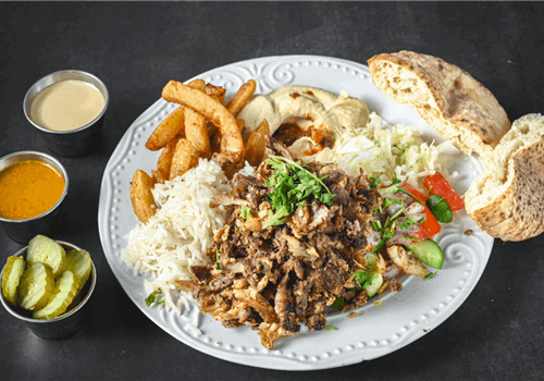 שווארמה בצלחת