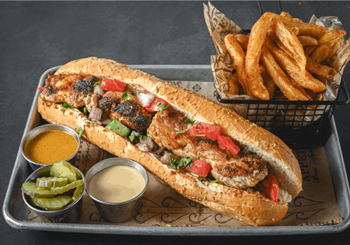 שיפוד פרגית בבאגט